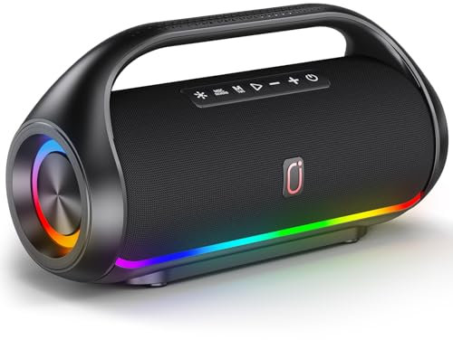 JYX Karaoke Machine with 2 Wireless Microphones, Portable Bluetooth 5.3 Speaker for Adults, PA System with Pitch Correction & Echo Adjustment, Supports TWS/TF Card/USB/AUX/Live/REC (D20)