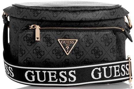 GUESS Damen Power Play Sling Tragetuch, Crossbody-Tasche, Kohle-Logo