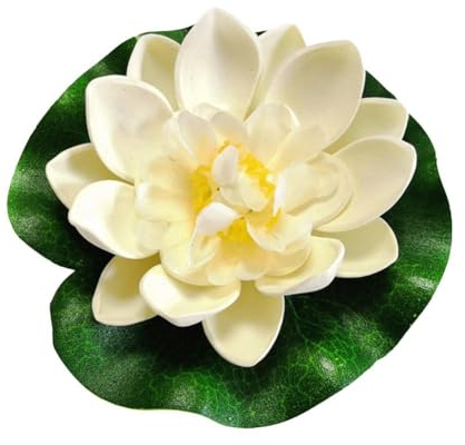 pulunto Künstliche Blume, schwimmend, lebensechte Seerose, Dekoration, Gartenlandschaft, C3Y2 für Teich Micro