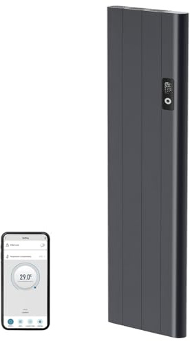 EMKE Elektroheizung Wandmontage 1000W, Heizung Elektrisch APP WiFi Funktion, Flachheizkörper Elektroheizung Energiesparend Anthrazit Leise, Erkennung von offenen Fenstern