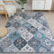 Xfrog Blumen Boho Rutschfester Waschbarer Teppich - Ultraweicher Antiker Niedriger Flor Flächenteppich für Wohnzimmer, Schlafzimmer, Kinderzimmer - 160 x 230 cm