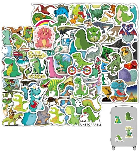 Dino Sticker,100 Stück Dinosaurier Sticker Set,Dino Stickers Aufkleber Dinosaurier Für Kinder Junge,Dino Aufkleber,Anime Sticker,Cartoon Aufkleber Für Auto Laptop Skateboard Fahrrad Moped Motorrad