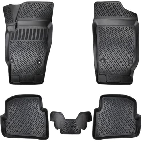 Rizline Passgenau 3D Fussmatten Kompatibel mit Seat Ibiza III Typ 6L 2002-2008 Passgenau Gummimatten Auto Zubehör 1. und 2. Reihe TPE Allwetter Geruchlos rutschfest Vorne & Hinten