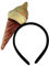 amangul Haarreif mit Obst und Gemüse, lustiger Kopfschmuck, Haarreif für Strände, Themenparty für Damen und Mädchen, Haarschmuck für Halloween, gelbe Eiscreme