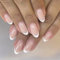 24 Faux Ongles Amande Court en Autocollant, Manucure Complète avec Colle, 24 Autocollants, Idéal pour Art des Ongles - Ongles Pressés à Colle en Rose et Blanc pour Femmes