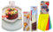 FEI FAN Set Utensili da Cucina: Vassoio Porta Torte 630130 + Decoratore per Torte, con 8 Beccucci Decoratori 630526 + sac à Poche Doppia 30cm, Confezione da 10pz 630476 + 5 Panni in Microfibra