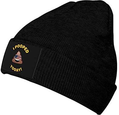 Unisex Strick Wintermütze Kacke Emoticon Meme Kacke Lustig Anti Biden Warme Skimütze Stretchy Thermomützen Weich Mütze Für Ausflüge Angeln Bootfahren