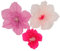 Folat 24316 Rosa Papier Party Dekorationen Tischdekoration - Blumen Set - Perfect Pink - 3 Stück - Hochzeits Party Dekorationen für Festival, Karneval, Geburtstag deko, Baby Shower Mädchen
