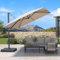 PURPLE LEAF Parasol déporté 2,7 x 2,7 m Carré, Contrôle de la Hauteur en Douceur, Sans Butée Fixe, Parasol De Jardin Extérieur, 8 Baleines Métalliques Robustes, Pour Terrasse, Piscine, Kaki marron
