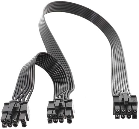 8 Pin to Dual 6+2 Pin PCIe Power Extension Cable, Male to Male GPU Cable (PSU to PCI-E) - Compatible with Corsair/Thermaltake/ARESGAME Graphics Cards (Black)