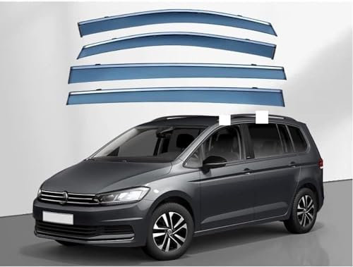 ANYANH 4 Stück Windabweiser Für VW Touran 5T 2016, Car Comfort Windabweiser Windabweiser Regenabweiser Rauchabweiser Regen Ventvisor Auto Seitenfenster Visier Abweiser