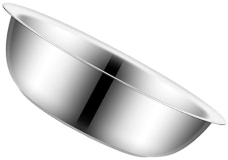 NAMOARLY Large Thick Stainless Steel Mixing Bowl 34cm Diameter 0.8cm Thickness Metal Salad and Fruit Washing Basin for Kitchen and Household Use