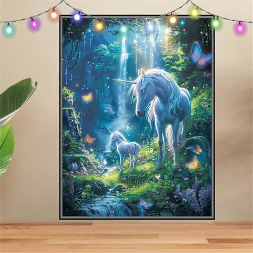 5D Diamond Painting Kit Complet,DIY Peinture Diamant Artisanat Cristal Painting pour Adultes 100x133cm,Papillon,Licorne Kit Diamond Painting Enfant,Tableau Strass Diamant Arts pour Murale Décor F6679