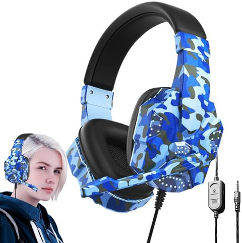 Casque filaire en mousse à mémoire de forme - casque de jeu, casque à l'épreuve du son | écouteurs | Casque de jeu pour interrupteur, casque de joueur