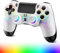 Suoxiom Mando inalámbrico para PS-4, mando compatible con PS-4/Pro/Slim, mando Bluetooth con iluminación RGB, batería de 1000 mAh, conector de audio de 3,5 mm y función turbo