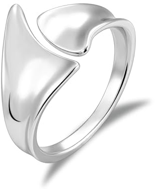 ALEXCRAFT Damringar Chunky för kvinna Guld Silver Vattentätt Ärmiglätt Linje Flickvän Temperament Personlighet Ringar Mamma Förlovning Lovande Ring Justerbar Smycken för Kvinnor, une taille, Koppar