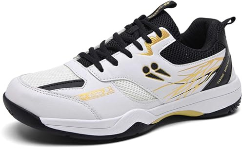 PENXZT Chaussures De Badminton Hommes Chaussures De Tennis De Table Adolescents Étudiants Chaussures De Sport en Salle Antidérapantes Pickleball,A,39 EU