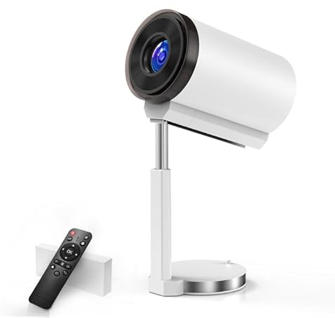 Mini Portable Projecteur 4K 1080P Full HD Compatible avec Android 11 et Netflix–WiFi 6,Correction Automatique du TrapÈZe,Mini Retrojecteur Home Cinéma Rotatif à 180°pour Handy Phone/TV Stick/HDMI/USB