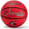 Champion Sports Gummi Mittelfußball, Heavy Duty - Pro-Style Basketballs, Premium Basketballausrüstung, Indoor Outdoor - Sport Education Supplies (Größe 6, Rot)