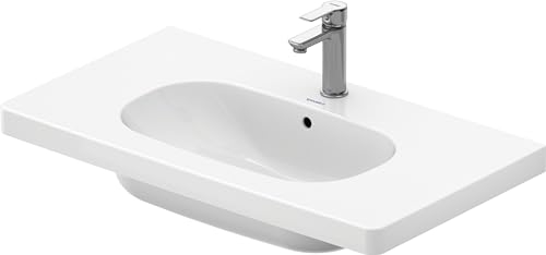 Duravit 03428500002 Waschbecken rechteckig Keramik Waschbecken (Waschbecken über-Arbeitsplatte, rechteckig, Keramik, 1 Becken, 850 mm)