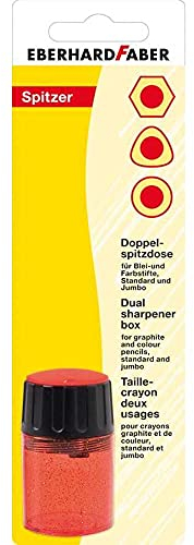 Eberhard Faber 585197 - Doppelspitzdose rund, sortiert (keine Farbauswahl möglich), 1 Stück