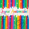 Unique Party - Seviettes en papier Joyeux Anniversaire - 12 paquets de 16 pièces - Rainbow Ribbon, 270 ml