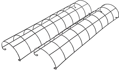 RUDDINGS WOOD Pack of 2 x Metal Tube Trellis - Semi Circular Drainpipe Framed section Trellises