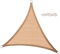 Laneetal Voile d'ombrage Triangulaire en HDPE Polyéthylène,Protection des Rayons UV pour Jardins/balcons/terrasses Convient pour l'éxtérieur,2,5x2,5x3,5m Sable