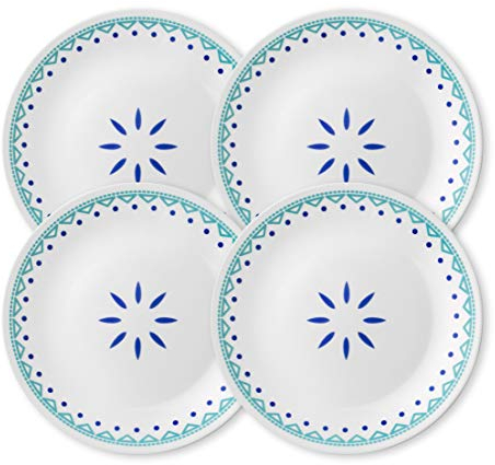 Corelle Livingware Santorini Sky 8.5 Lunch Salad Plate (Set of 4)