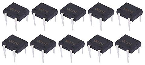 Pont Redresseur DB107 1A 1000V en Boîtier DIP Lot de 10 Pcs pour Circuits Électroniques Alimentations et Appareils Électroménagers