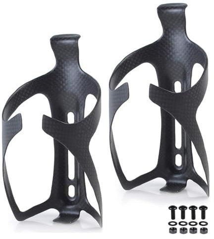 ThinkTop 2 Pack Ultra-Light Full Carbon Fiber Bicycle Bike Drink Water Bottle Cage Holder for Road Bike MTB