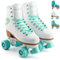 Osprey Retro Quad Rollschuhe für Erwachsene - Damen Schnürschuh High Top Roller Boots - mehrere Designs, Weiß/Mintgrün, UK Erwachsene 7/EU 41