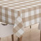 Encasa XO Baumwoll Rechteckig Tischdecke | (140x240 cm) | Buffalo Beige prüft | Tischdecke für Dekoration