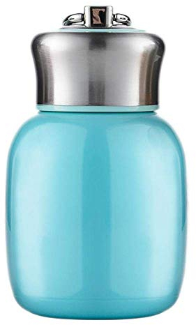 TANGT Borraccia termica da 200 ml, mini thermos sottovuoto, isolata sotto vuoto, non perdita, bottiglia d'acqua calda e fredda, per ragazze e ragazzi adulti (verde acqua verde)