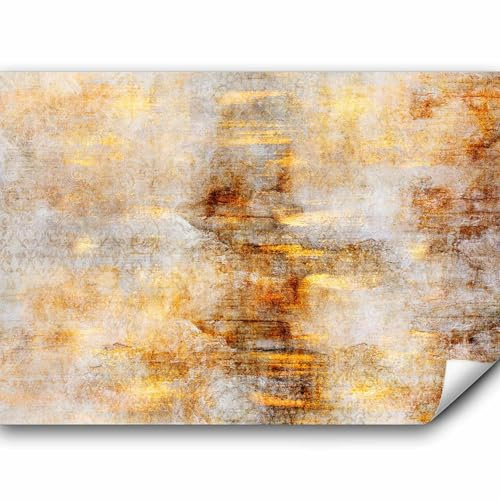 murando - Vlies Fototapete Betonoptik 150x105cmVlies Tapeten Wandtapete XXL Wanddeko Mustertapete Design Wand Dekoration Vliestapete Wohnzimmer Schlafzimmer Büro Flur Beton Effekt Floral grau