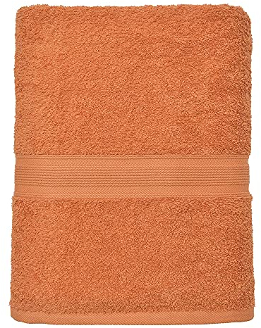 leevitex® Saunahandtuch XXL, flauschig und saugstark, 1 Saunatuch, 80 x 200 cm, Qualität 500 g/m², 100% Baumwolle - Terrakotta