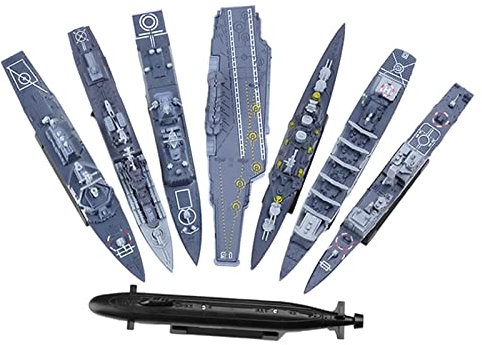 Sharplace 8 Pièces de Modèle Navire de Guerre, Maquette Kits à Construire, Jouet Cadeau pour Adolescent, Adulte, Collection d'ornement