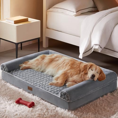 BFPETHOME Dog Beds for Large Dogs, Orthopedic Dog Bed for Medium Large Dogs,Big Waterproof Couch Dog Pet Bed with Removable Washable Cover