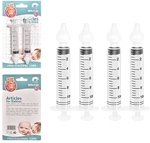 2 Stück Profi-Spritze Baby Nasenspüler Manuell ,10 ml Nasendusche mit Silikon-Nasensaugspitze,Nasenspülung Kinder,Tragbares Säuglings-Nasenreinigungsspülgerät,Nasenwaschreiniger,Baby-Nasensauger