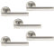 IRONZONE® 5 Sets Philadelphia 19mm Premium Quality Lever On Round Rose Concealed Fix Sprung Round Rose Door Handle, for Home or Commercial Properties