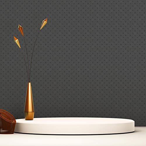 TADESSI Tapete Art Deco M1-No.3099 | Vliestapete | Anthrazit |Strukturtapete | Geometrisch