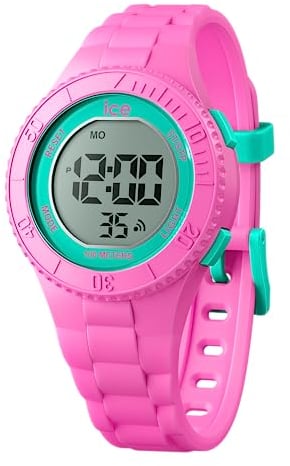 ICE-WATCH - Ice Digit Pink Turquoise - Montre Rose Fille avec Bracelet en Plastique - 021275 (Small)
