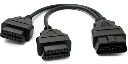 System-S OBD Y Kabel 20cm OBD 2 16pin J1962M Stecker zu 2X J1962F Buchse Auto Diagnose