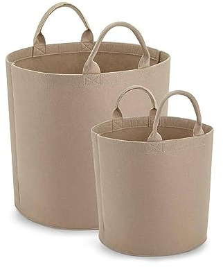 BagBase BG728 Felt Storage Trug - Stylish Organiser for Toys, Clothes & Home Essentials - Soft-Touch Polyester Felt - Small - Sand