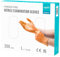 EUROPAPA® 200 guanti usa e getta in nitrile senza polvere EN455 EN374, guanti monouso senza lattice, taglie S, M, L & XL disponibili (L, Arancione)