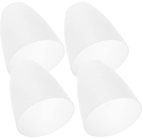 Ciieeo 4 Stück Flacher Lampenschirm Aus Kunststoff Kleine Lampenschirme Für Tischlampe Leichte Abdeckung Kronleuchter-anhängerschirm Wandlampen Pendelleuchte Weiß Stehlampe Plastik