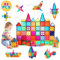vatenick Magnetic Building Blocks Set 83PCS 3D Magnetic Blocks Tough Building Tiles Stem Toys Kids Christmas Birthday Gifts for Kids Ages 3 4 5 6 7 8 Year Old