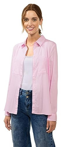 Street One A344143 Chemise Rayée, Soft Legend Rose, 48 Femme
