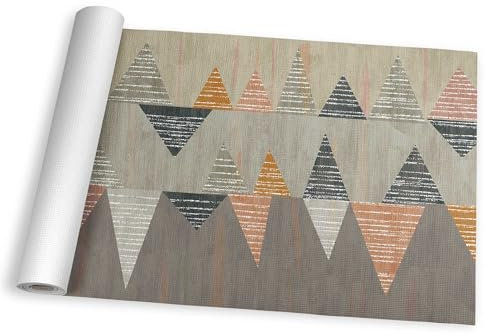 Exma Alfombra de Vinilo para Cocina y Baños | Resistente Antimanchas | Venta por Metros - Moderno Triángulos