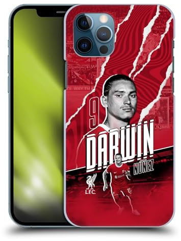Head Case Designs Officially Licensed Liverpool Football Club Darwin Núñez 2023/24 First Team Hard Back Case Compatible With Apple iPhone 12 / iPhone 12 Pro